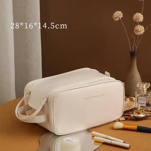 1 Piece Simple Series Simple Solid Color PU Women's Makeup Bags h5 